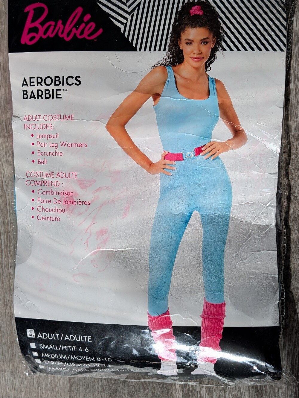 Barbie Aerobics Jumpsuit - Blue with Pink Accents